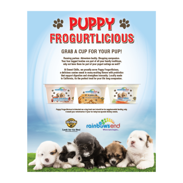 Puppy 3 Flavor Static Cling 10 x 3.25